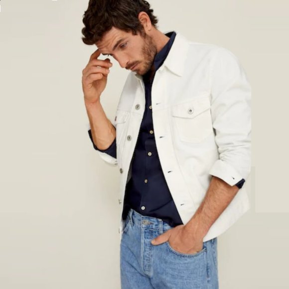 Turbulence Other - Turbulence White Cotton Denim Jacket Mens